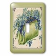 thumbnail image 1 of 3dRose, Green Purse With Blue Flowers, single toggle switch, 1 of 1