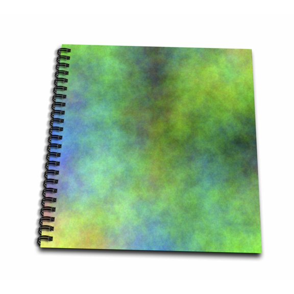 3dRose, Green and Blue Cloud Watercolor Digital Art, Drawing Book 8 x 8 inch