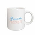 thumbnail image 1 of 3drose, Greenville, Mississippi Blue, Red Text. Patriotic Home Town Design, 11oz Mug, 1 of 6