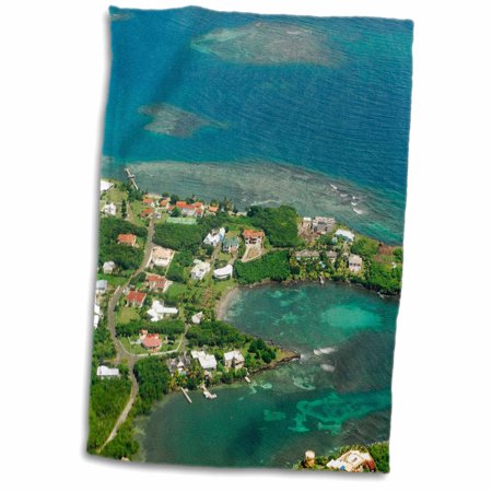 3dRose Grenada, City of St George and the beach - CA19 AAS0000 - Anthony Asael - Towel, 15 by 22-inch