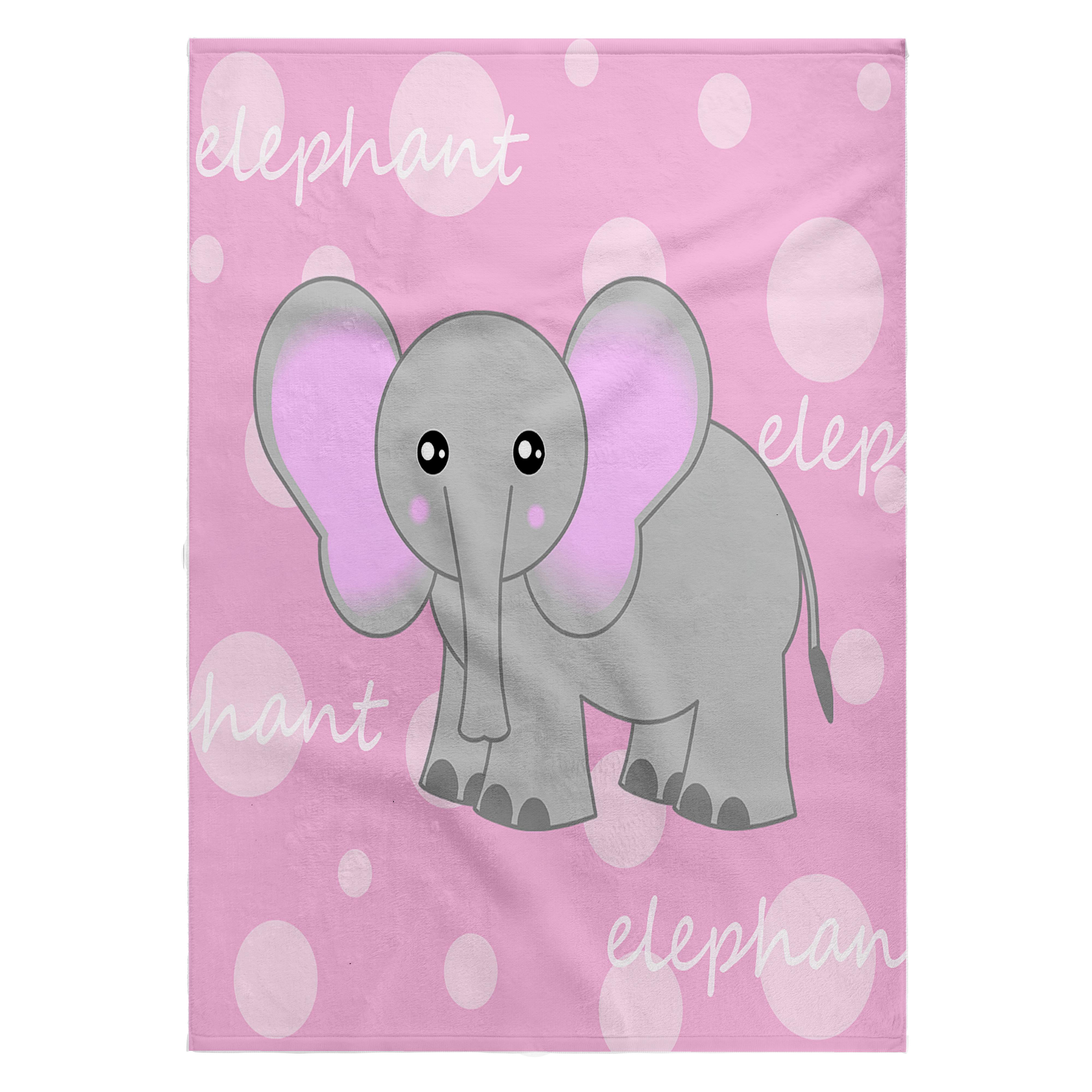 3dRose, Grey Baby Elephant, 22x30 Bath Hand Pool Towel