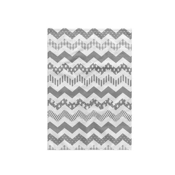 3dRose, Grey Chevron zigzag pattern with a twist - cute patterned zig zags, 15x22 Hand Towel