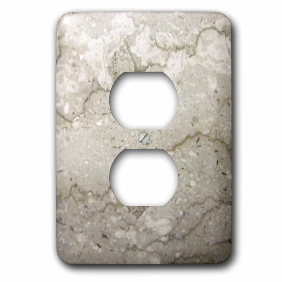 3dRose, Grey marble print texture photo print - gray marbled stone look graphic, 2 plug outlet cover