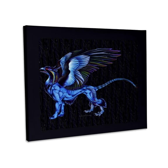 3dRose, Griffin Flight Leader Colorful Fantasy Monster Art, Museum Grade Canvas Wrap 10x8