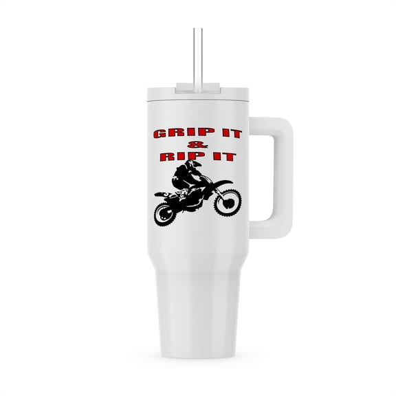 Grip It And Rip It Dirt Bike Racer, 30oz Tumbler