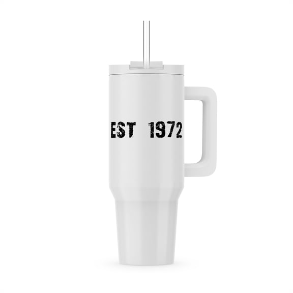 Grunge Est Established In 1972 - Seventies Baby Born Child Of The 70S - Personal Custom Birth Year, 30oz Tumbler