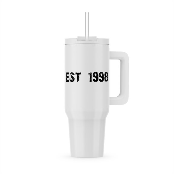 Grunge Est Established In 1998 - Ninties Baby Born Child Of The 1990S - Personal Custom Birth Year, 40oz Tumbler