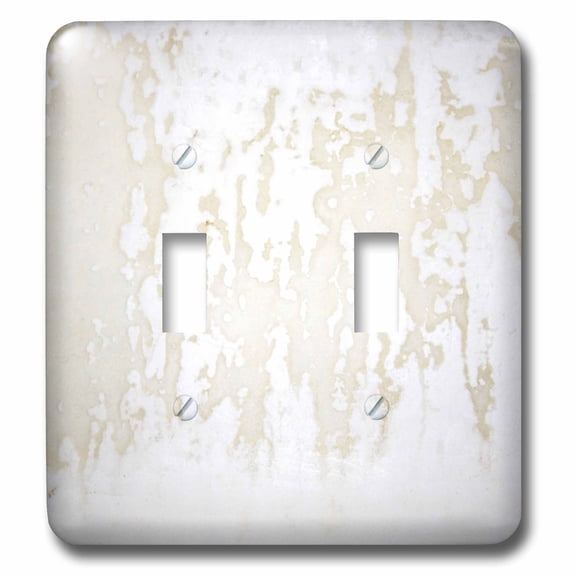 3dRose, Grunge Scratched Ceramic White On White, double toggle switch