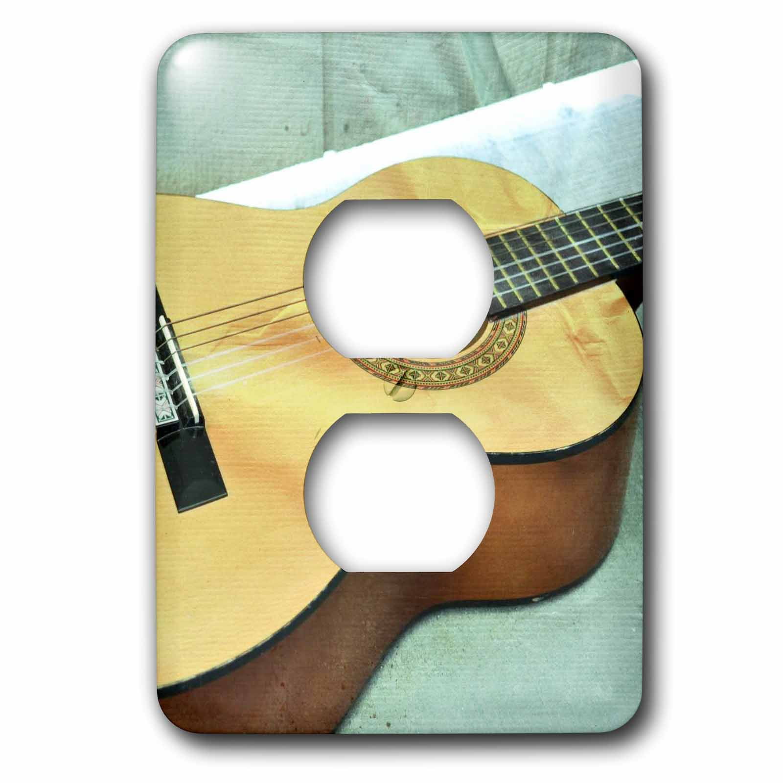 3dRose, Guitar Strings Music Instruments, 2 plug outlet cover