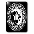 thumbnail image 1 of 3dRose, HILL CLIMBING CAR medallion on black, single toggle switch, 1 of 1