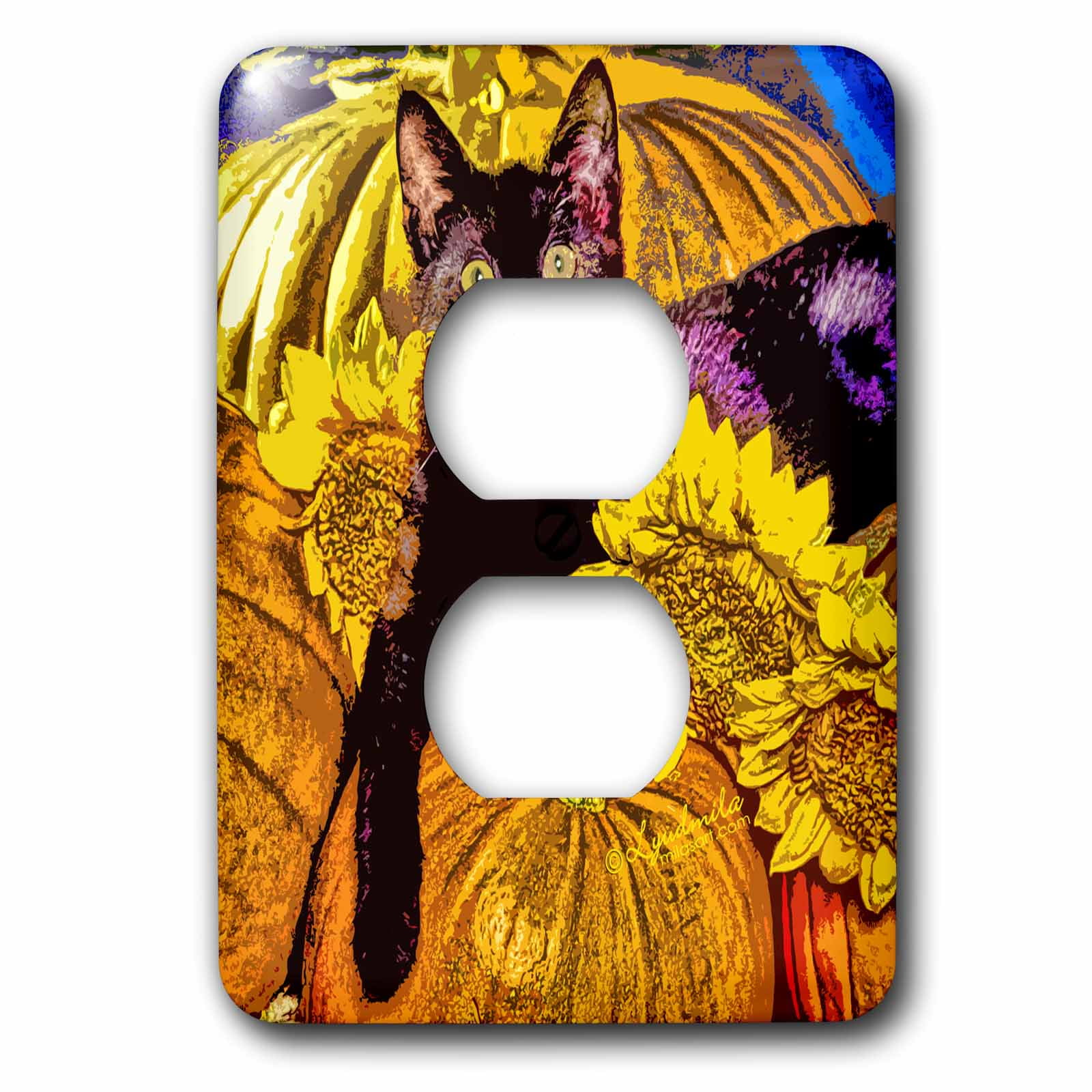 3dRose, Halloween Cat, 2 plug outlet cover