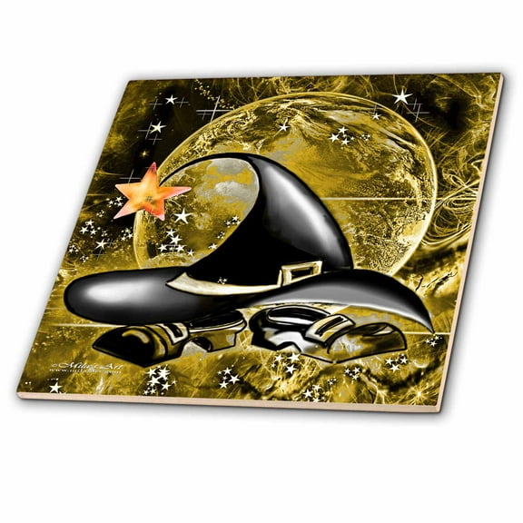 3dRose, Halloween Design, 4 Inch Glass Tile