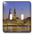thumbnail image 1 of 3dRose, Hamburg Germany At Nite, double toggle switch, 1 of 1