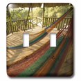 thumbnail image 1 of 3dRose, Hammock, palms, Jaguar Reef Lodge, Belize - SA02 JME0052 - John and Lisa Merrill, double toggle switch, 1 of 1