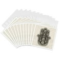 thumbnail image 1 of 3drose, Hand of Fatima Hamsa Mandala Style, 12 Greeting Cards with Envelopes, 1 of 7