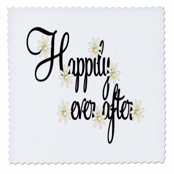 3dRose, Happily Ever After, 10x10 inch quilt square