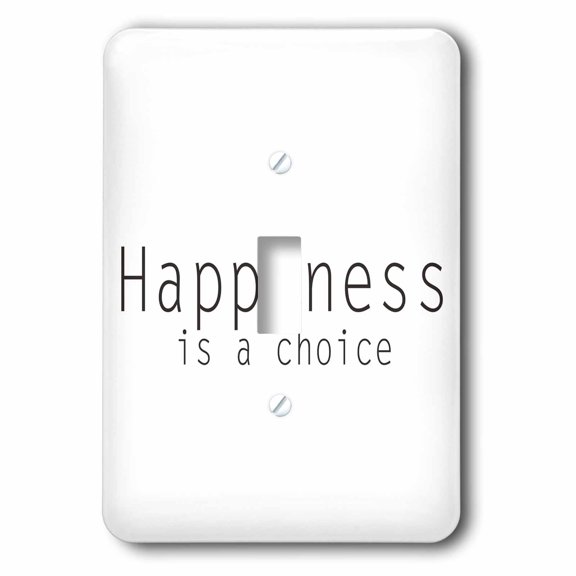3dRose, Happiness is A Choice- Inspirational Words, single toggle switch