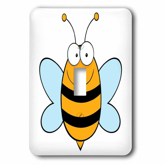 3dRose, Happy Bumble Bee Goofy Cartoon, single toggle switch