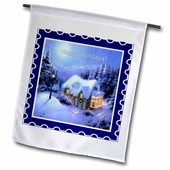 3dRose, Happy Holiday, 12 x 18 inch Garden Flag