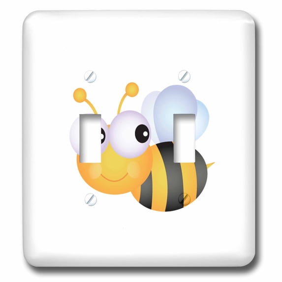 3dRose, Happy Honeybee, double toggle switch