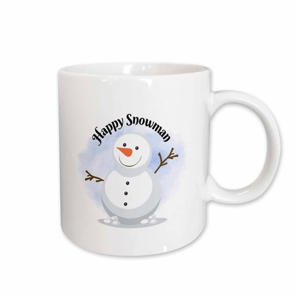 3drose, Happy Snowman, 15oz Mug