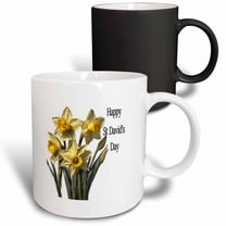 3drose, Happy St Davids Day Daffodil Design, 11oz Magic Transforming Mug