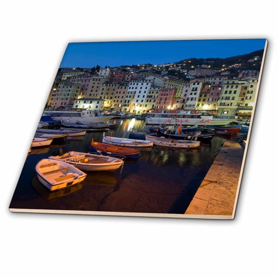 3dRose, Harbor boats, Camogli, Liguria, Italy - EU16 SPI0365 - Sergio Pitamitz, 12 Inch Ceramic Tile