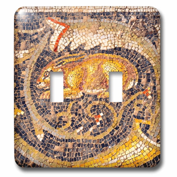 3dRose, Hare Mosaic, New House Of Hunt, Bulla Regia, Tunisia, North Africa, double toggle switch