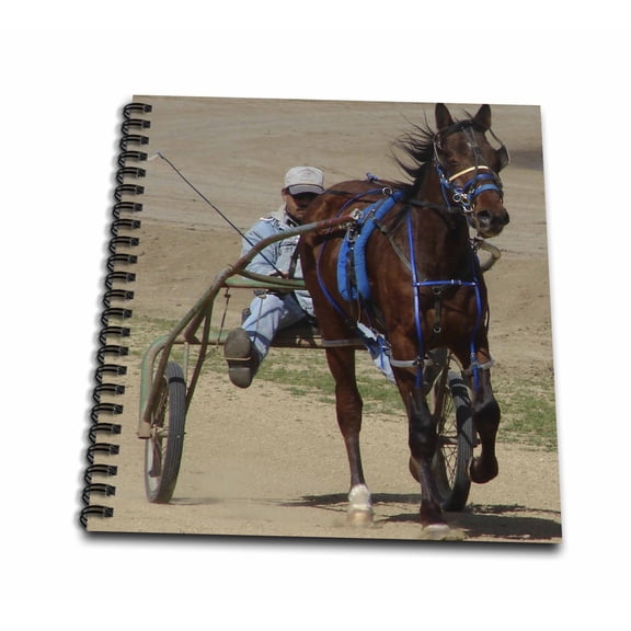3dRose, Harness Racing, Mini Notepad 4 x 4 inch