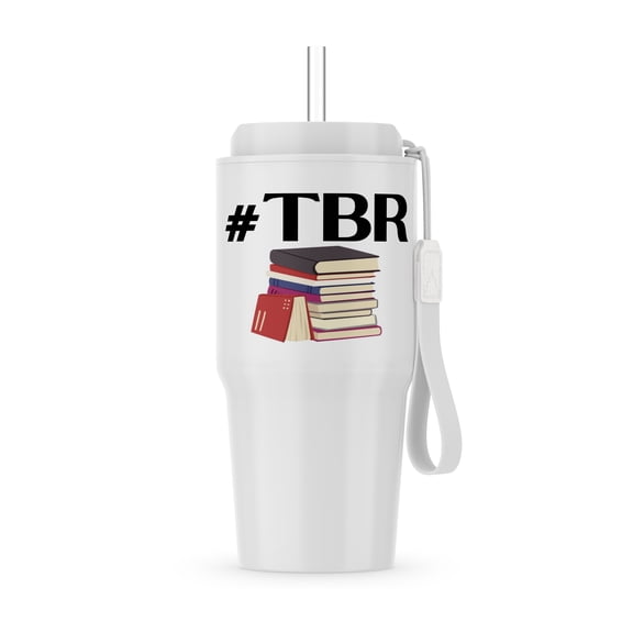 Hashtag Tbr With An Image Of Stack Of Books, 20oz Tumbler