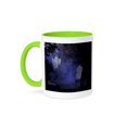 thumbnail image 1 of Haunted Halloween House And Ghost, 15oz Two-Tone Green Mug, 1 of 7