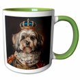 thumbnail image 1 of 3drose, Havanese Royal Portrait Canine Majesty, 15oz Two-tone Green Mug, 1 of 6