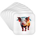 thumbnail image 1 of 3drose, Have a Squeal of a Time National Pig Day, Set of 8 Coasters - Soft, 1 of 7