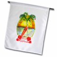 thumbnail image 1 of 3dRose, Hawaiian Mele Kalikimaka Merry Christmas Beach Xmas Tree, 12 x 18 inch Garden Flag, 1 of 1