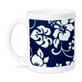 thumbnail image 1 of 3dRose, Hawaiian Tribal Print, Blue and White, 15oz Mug, 1 of 7