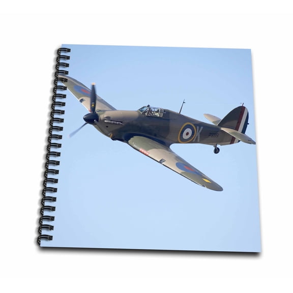 3dRose, Hawker Hurricane, British and allied WWII Fighter Plane-AU02 DWA6007 - David Wall, Mini Notepad 4 x 4 inch