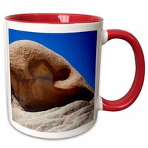 3drose, Hayfield Road Off-ramp, Mojave Desert, California, 15oz Two-tone Red Mug