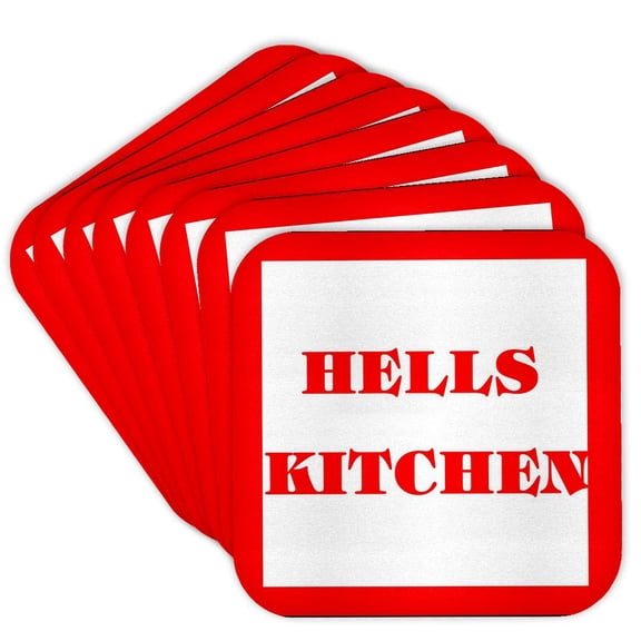 3drose, Hells Kitchen New York, Set of 8 Coasters - Soft