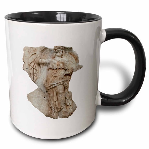 3drose, Hemera Aphrodisias Sebasteion Vector Art, 15oz Two-tone Black Mug