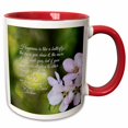 thumbnail image 1 of 3drose, Henry David Thoreau Quote. Happiness Is Like a Butterfly, 11oz Two-tone Red Mug, 1 of 6