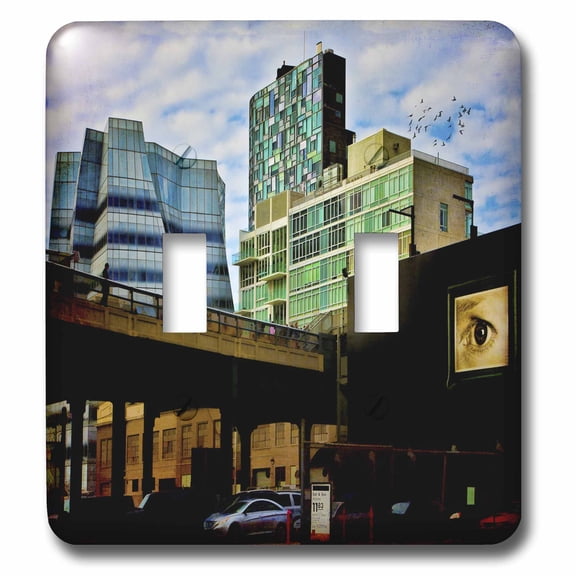 3dRose, Highline Buildings Chelsea Eye, double toggle switch