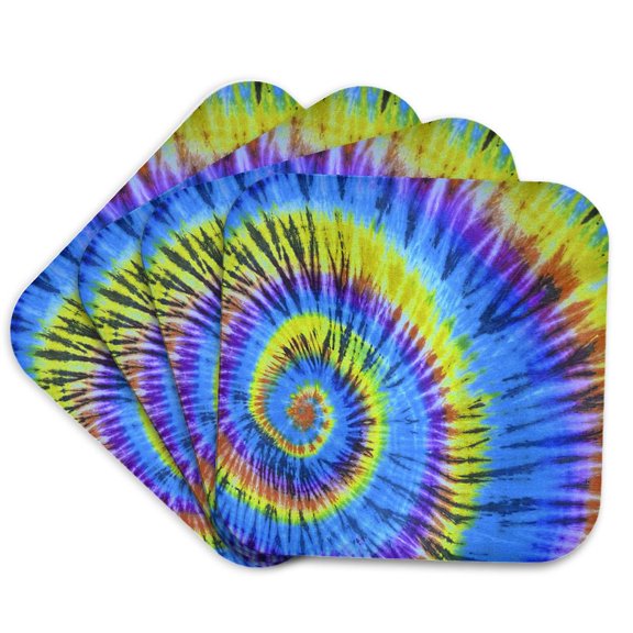 3drose, Hippy Days R Here Again, Set of 4 Coasters - Soft