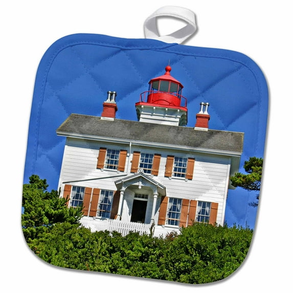 3dRose, Historic Yaquina Bay Lighthouse at Newport Oregon - US38 MGI0101 - Mark Gibson, 8x8 Potholder