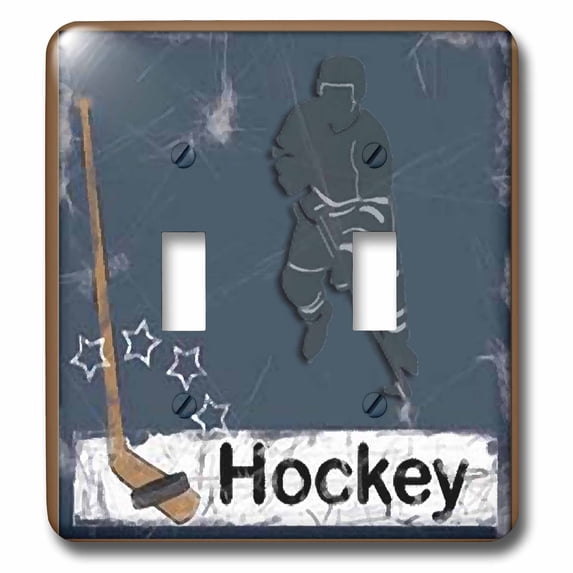 3dRose, Hockey Player, double toggle switch