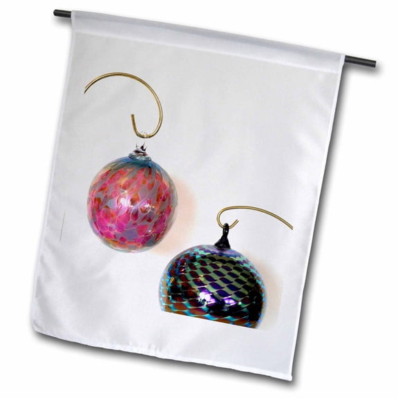 3dRose, Holiday, Hand blown glass Christmas ornament - LI09 CMI0046 - Cindy Miller Hopkins, 12 x 18 inch Garden Flag
