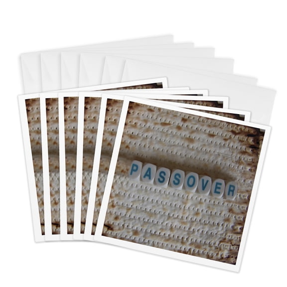 3dRose, Holiday Passover, 6 Greeting Cards with envelopes