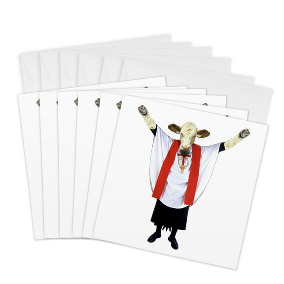 3dRose, Holy Cow, 6 Greeting Cards with envelopes