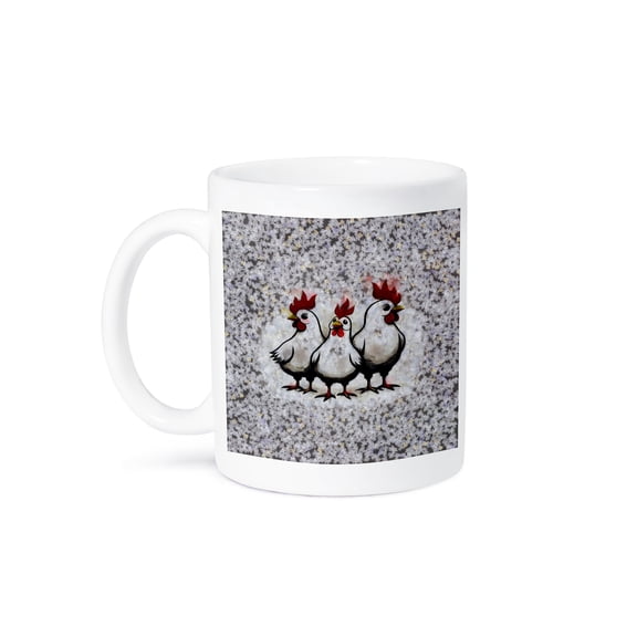 3drose, Honey Bee Feeding on White Flowers, 15oz Mug