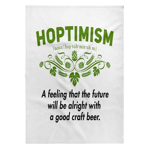 3dRose, Hoptimism Funny Beer Lover Definition, 22x30 Bath Hand Pool Towel