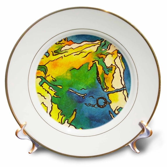 3dRose, Horse and Bridle - bridle, equestrian, equestrianism, headstall, horse, horse owner, horse riding, 8 inch Porcelain Plate